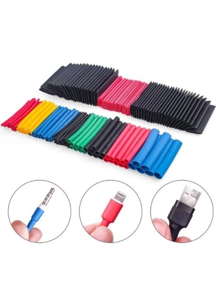 Buffer® 560 Parça Isıyla Daralan Makaron Kablo Koruyucu Kılıf Makaron Kablo Yalıtım Makaron Seti