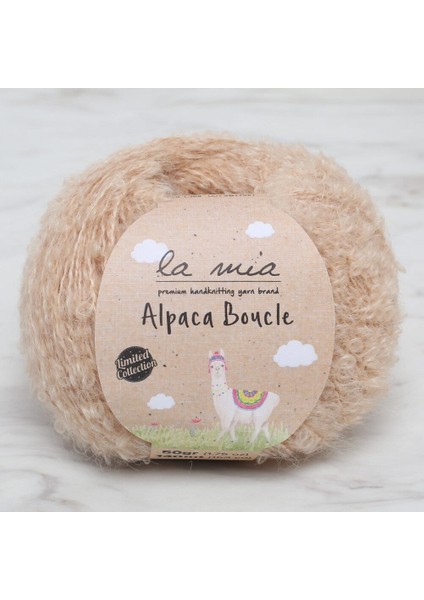 Alpaca Boucle 50 gr Bej El Örgü Ipi - L308 - 34389