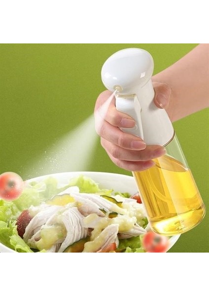 Buffer® Çok Amaçlı Cam Şişe Püskürtmeli Dağıtıcı Yağdanlık Limonluk Sirke Sosluk Spreyi Beyaz