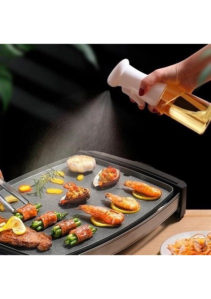 Buffer® Çok Amaçlı Cam Şişe Püskürtmeli Dağıtıcı Yağdanlık Limonluk Sirke Sosluk Spreyi Beyaz