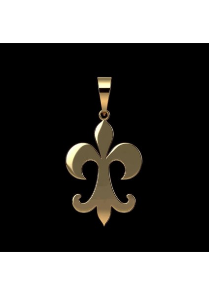 14 Ayar Altın Kolye Ucu Fleur-De-Lis GM4275 1 gr