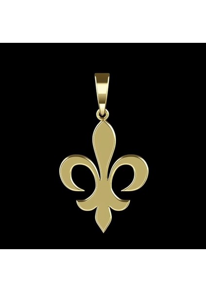14 Ayar Altın Kolye Ucu Fleur-De-Lis GM4285 1 gr