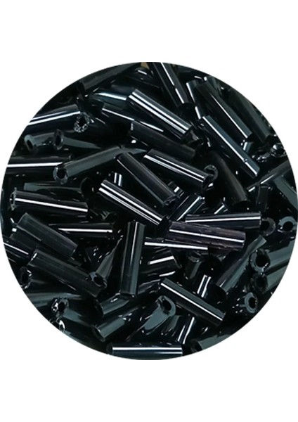 Uzun Boru Kesme Boncuk Çap 2mm Uzunluk 10 mm - 60 gr - Koyu Yeşil - BNC266