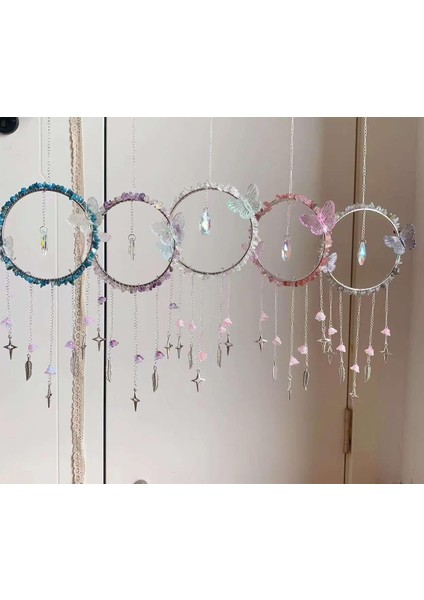 Lapis Ametist Kristal Kuvars Güneş Taşı Labradorit Doğal Taş Rüzgar Çanı