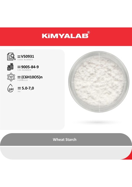 Buğday Nişastası 1 kg - Wheat Starch (Cas No: 9005-84-9)