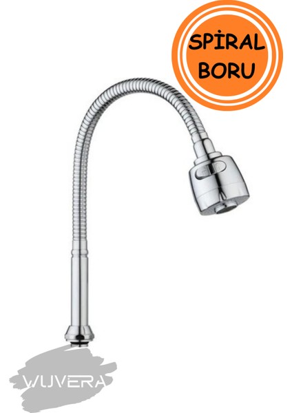 Oynar Başlıklı 2 Krom Kubar Fonksiyonlu Spiral Musluk Başlığı modelleri