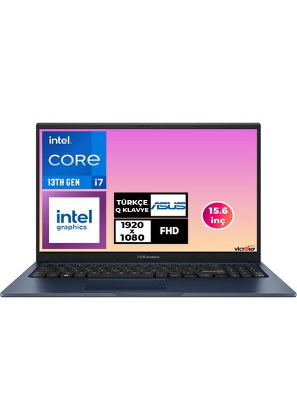 Vivobook 15 I7-1355U 16GB 1tb SSD 15.6" Fhd Freedos Taşınabilir Bilgisayar X1504VA-NJ413 004