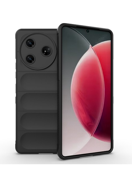 Tecno Camon 30 Pro 5g Kılıf Esnek Tpu Oyuklu Arka Yüzey Tasarımlı Hlp Etnik Silikon Kapak - Siyah