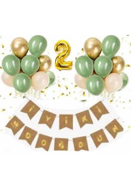 Iyiki Doğdun Gold Rakam Balon Set