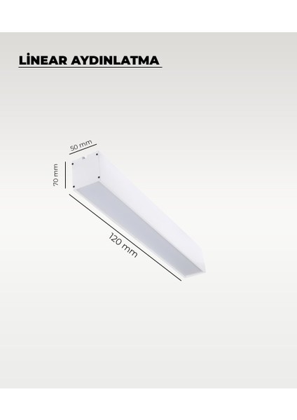 120 cm Beyaz Metal Kasa Lineer Aydınlatma 3200K (Sarı Işık) fiyatları
