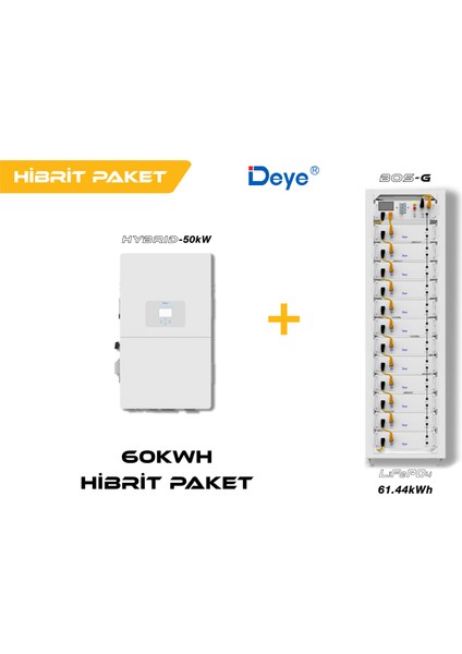 Deye 60 Kwh Hibrit Paketi (High Voltage)