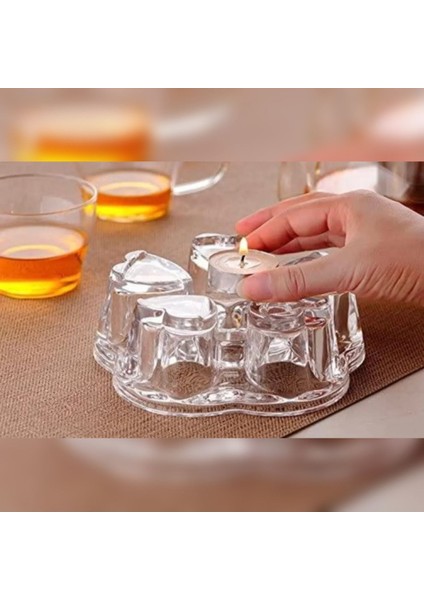 Isıya Dayanıklı Cam Demlik ve Isıtıcı Seti, Süzgeçli, Şık ve Kullanışlı, 420 ml modelleri