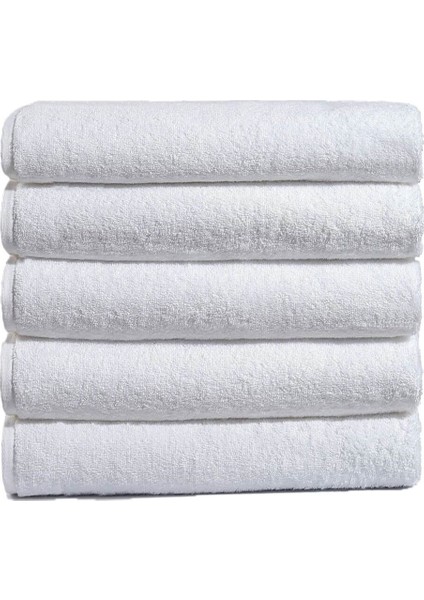 5 Li El Yüz Otel Havlusu 50 x 90 cm Beyaz 20/2 Ring 250 gr