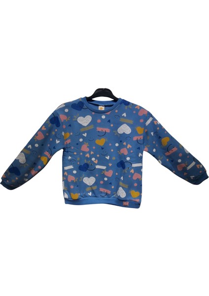 Kalp Baskılı Sweatshırt