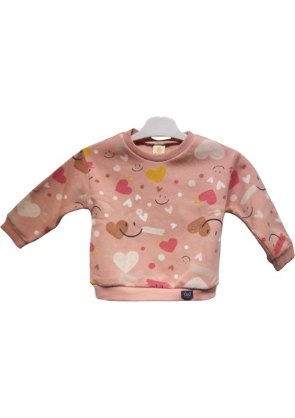 Kalp Baskılı Sweatshırt