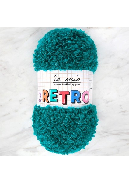 Retro Petrol Yeşil El Örgü ipi - LM0820