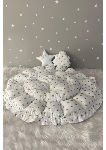 Babynest Sevimli Gold Mouse Açılır-Kapanır Oyun Minderi Jaju-Babynest Anne Yanı Bebek Yatağı modelleri