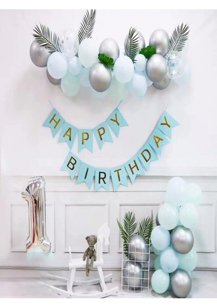 Gümüş Rakam Balon Set