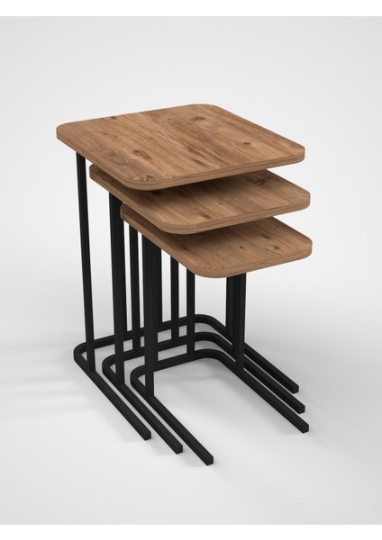 C Model Metal Ayaklı Zigon Sehpa