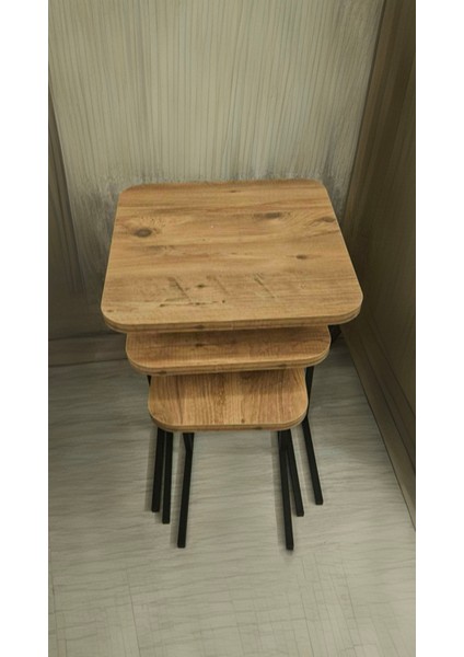 C Model Metal Ayaklı Zigon Sehpa