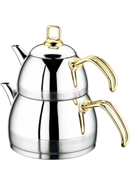 Gold Sap Mini Boy Çelik Çaydanlık Takımı