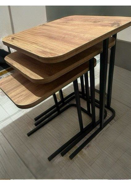 C Model Metal Ayaklı Zigon Sehpa