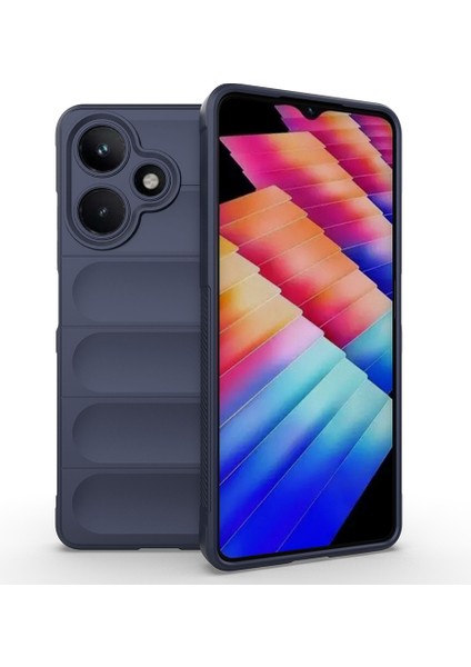 Infinix Hot 30 Kılıf Esnek Tpu Oyuklu Arka Yüzey Tasarımlı Mryn Etnik Silikon Kapak - Koyu Yeşil