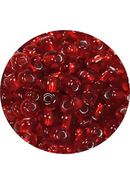 Dökme Cam Kum Boncuk Büyük Boy 6/0 4 mm - 60 Gram - Şeffaf Kırmızı - BNC115 fiyatları