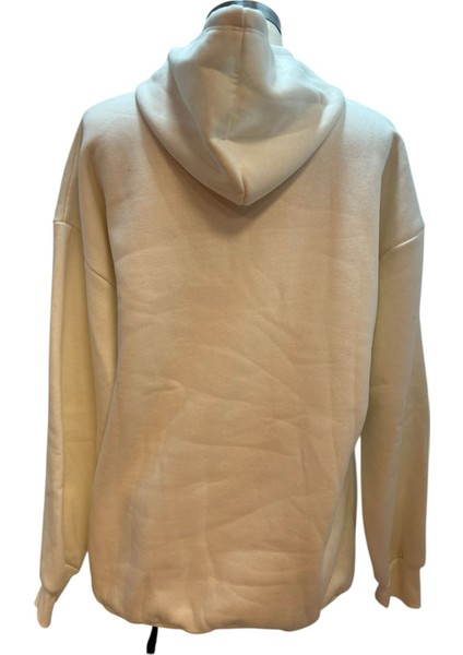 Kapşonlu Önden Cepli Beyaz Renk 3 Ip Hoodie Sweatshirt fiyatları