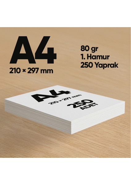 Informal Fotokopi Kağıdı Premium Kalite A4 80 gr 250 Yaprak 1. Hamur