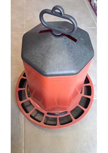 Kalın Plastik Tavuk Yemlik, Civciv ve Tavuk Yemliği 15 kg ( 15 Litre Hacimli)