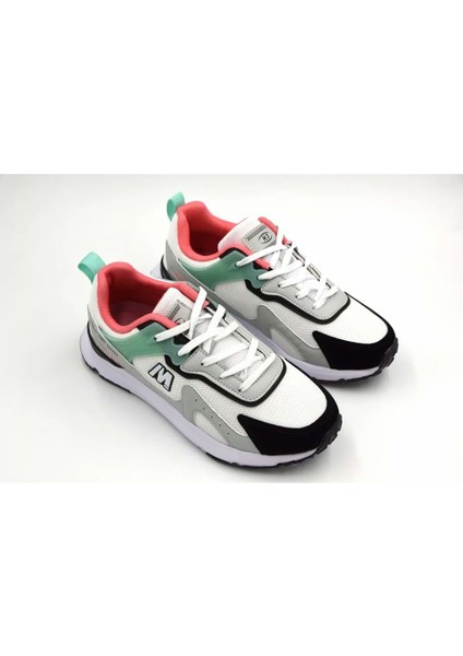 M.p Yüksek Taban Full Ortopedik Hafif Günlük Sneaker - Beyaz-Siyah - 40