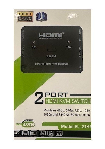 2 Port HDMI Kvm Switch