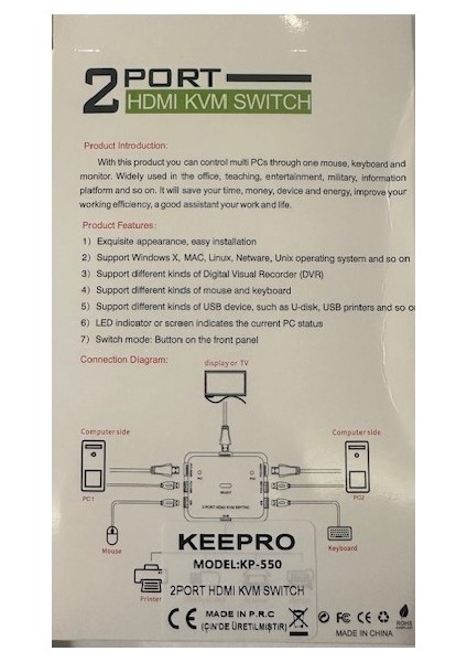 2 Port HDMI Kvm Switch
