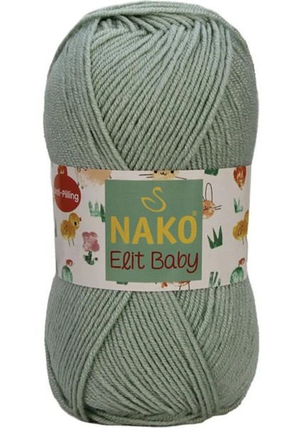 N.ako Elit Baby Anti Pilling Tüylenmeyen Bebek ipi 10331 Yeşil