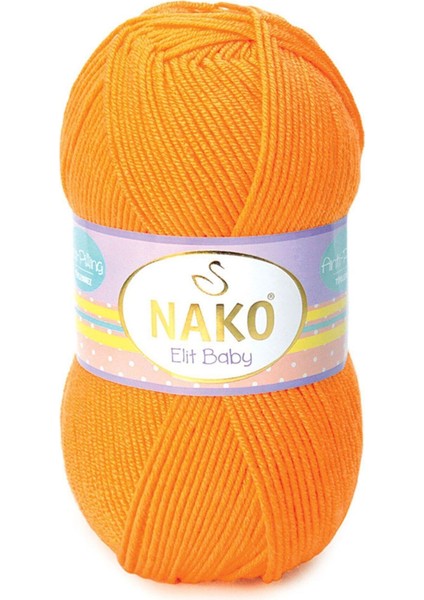 N.ako Elit Baby Anti Pilling Tüylenmeyen Bebek ipi 4038 Portakal Kabuğu