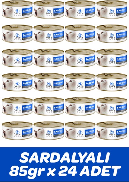 Optimal Nutrition Sardalya Balıklı Tahılsız Kedi Konservesi 85GR (24 Adet)
