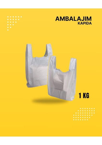 Hışır Atlet Poşet Beyaz - 1 kg - Küçük Boy 25X45 - Orta Boy 28X50 - Büyük Boy 30 x 60 - Battal Boy 42X70 - Orijin & Güneş & Max Markalar
