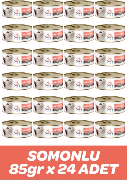 Optimal Nutrition Somon Balıklı Tahılsız Kedi Konservesi 85GR (24 Adet)