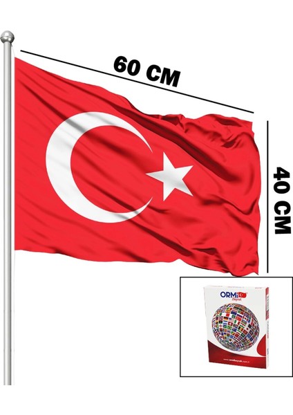 Alpaka Kumaş Türk Bayrak 40X60CM (4887)