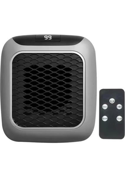 800 Watt Priz Tipi Uzaktan Kumandalı Taşınabilir Isıtıcı (Zamanlayıcı) (OM-1210) (4887)