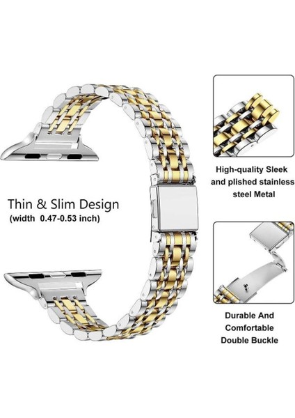 Apple Watch 4 5 6 7 8 9 10 Se Ultrauyumlu 44 45 46 49MM Ince Slim Rolex Tasarım Kordon Kayış fırsatları