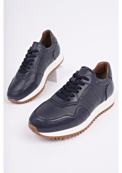 Harwil Kalın Taban Bağcıklı Deri Erkek Günlük Sneaker Spor Ayakkabı
