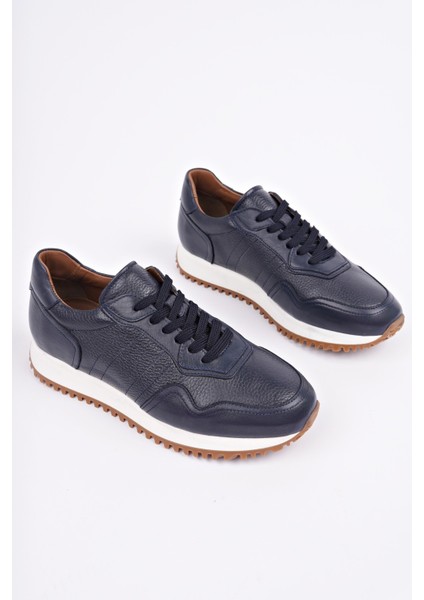 Harwil Kalın Taban Bağcıklı Deri Erkek Günlük Sneaker Spor Ayakkabı