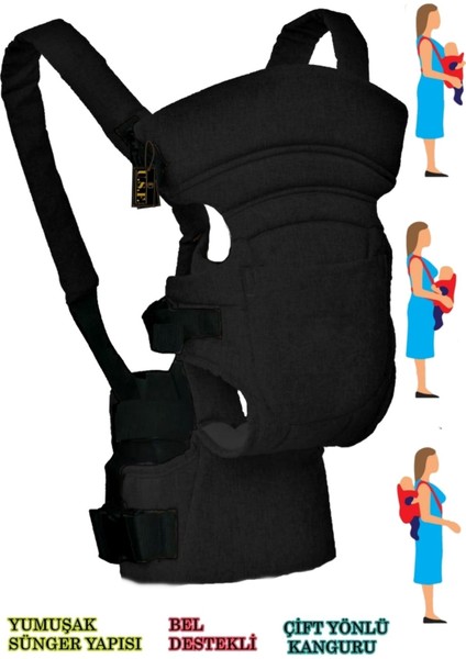 Çift Yönlü Bebek Taşıma Kangurusu Ergonomik Lüx Bebek Taşıyıcı Kanguru