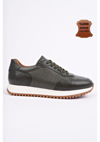 Harwil Kalın Taban Bağcıklı Deri Erkek Günlük Sneaker Spor Ayakkabı