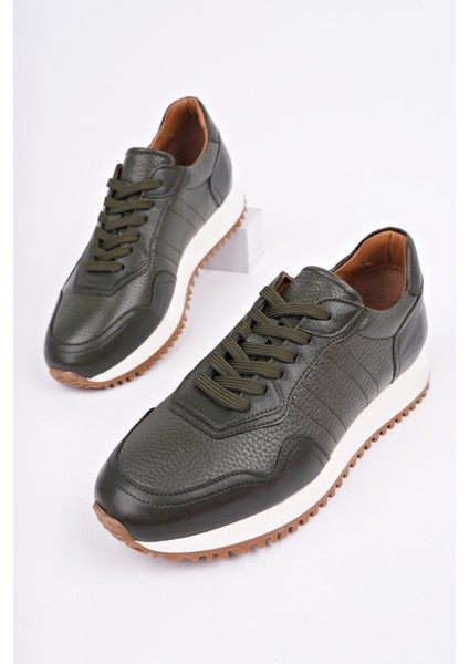 Harwil Kalın Taban Bağcıklı Deri Erkek Günlük Sneaker Spor Ayakkabı