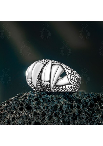 925 Ayar Gümüş Kartal Pençesi Erkek Yüzüğü