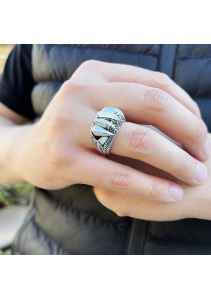 925 Ayar Gümüş Kartal Pençesi Erkek Yüzüğü modelleri