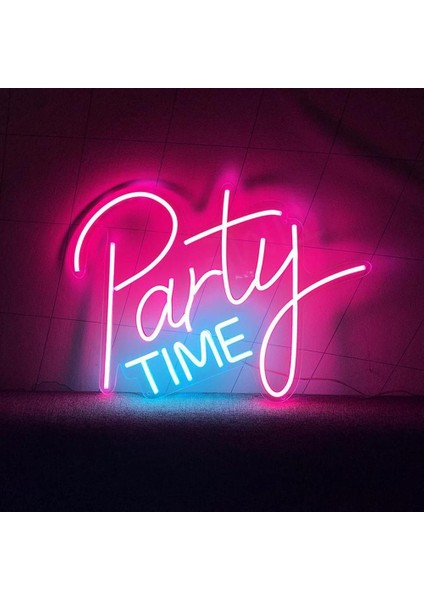 Neon LED Dekoratif Aydınlatma -Party Time, 50X45CM-